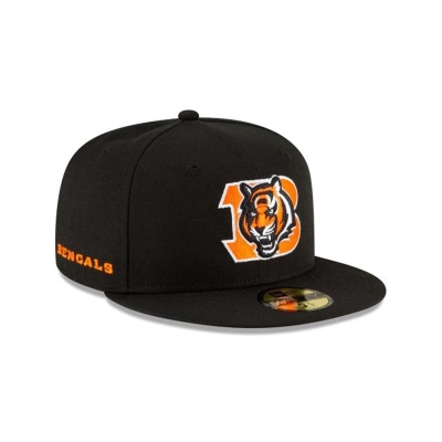 Cincinnati Bengals Gorra | New Era NFL Logo Mix 59fifty Fitted Cap Mexico - Negros